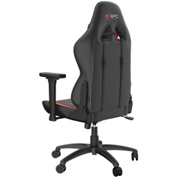 SPC Gear SR400 RD herní židle imitace kůže černočervená