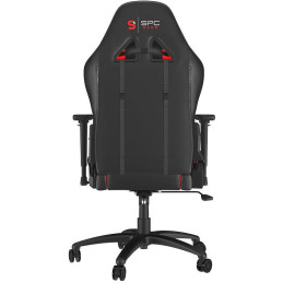 SPC Gear SR400 RD herní židle imitace kůže černočervená