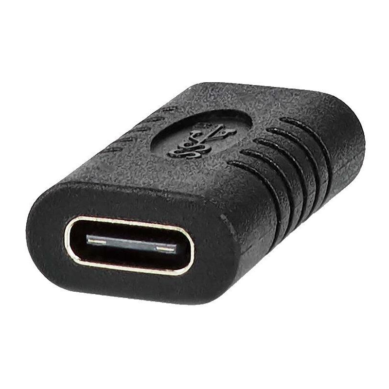 NEDIS USB-C adaptér/ USB 3.2 Gen 2/ USB-C zásuvka/ USB-C zásuvka/ 10 Gbps/ BOX/ černý
