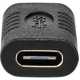 NEDIS USB-C adaptér/ USB 3.2 Gen 2/ USB-C zásuvka/ USB-C zásuvka/ 10 Gbps/ BOX/ černý