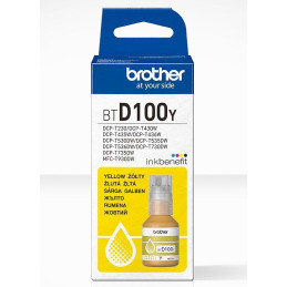 Brother originální inkoust BTD100Y pro T23x, T43x, T53x, T73x, T93x cca 5000 stránek žlutý