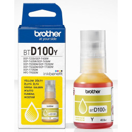 Brother originální inkoust BTD100Y pro T23x, T43x, T53x, T73x, T93x cca 5000 stránek žlutý