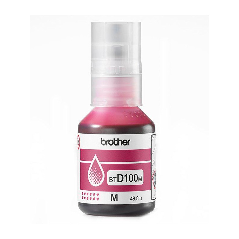 Brother originální inkoust BTD100M pro T23x, T43x, T53x, T73x, T93x cca 5000 stránek purpurový