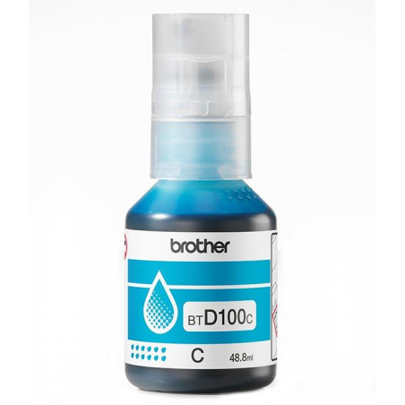 Brother originální inkoust BTD100C pro T23x, T43x, T53x, T73x, T93x cca 5000 stránek modrý
