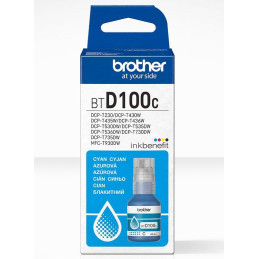 Brother originální inkoust BTD100C pro T23x, T43x, T53x, T73x, T93x cca 5000 stránek modrý
