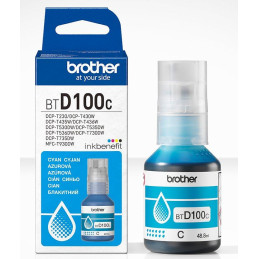 Brother originální inkoust BTD100C pro T23x, T43x, T53x, T73x, T93x cca 5000 stránek modrý