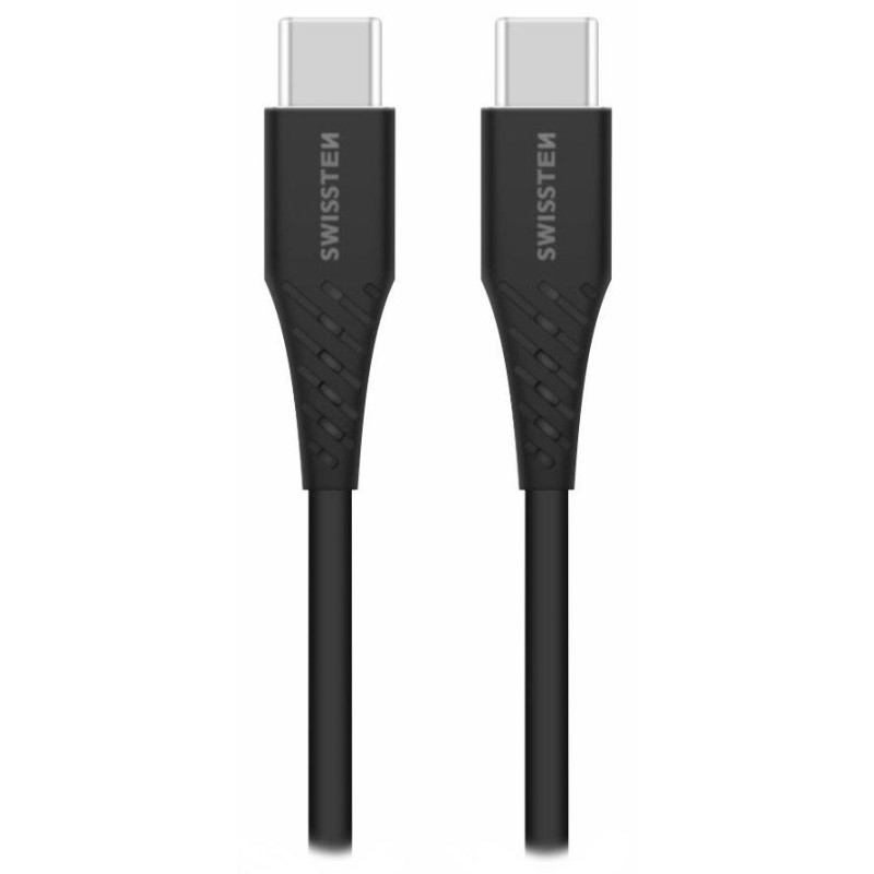 Swissten datový kabel tpe usb-c/usb-c power delivery 5a (100w) 2,5 m černý