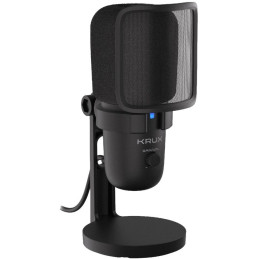 Krux mikrofon Emote 2000S / stolní / 2 typy filtrů / 3,5mm jack / USB-C / černý