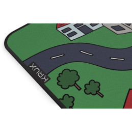 Krux podložka na stůl Space City MAX / 60x120 cm / voděodolná / design dětské město