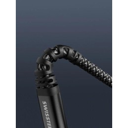 Swissten datový kabelkevlar usb / lightning 1,5 m antracit
