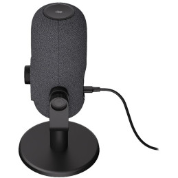 Krux mikrofon Empy / stolní mikrofon / RGB / 4 směrové charakteristiky / 3,5mm jack / USB-C / ARGB / černý