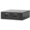 Koncentrator HDMI NEDIS/ 2x wyjście HDMI/ 4K@60Hz/ 18 Gb/s/ metalowy/ antracytowy