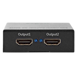 NEDIS HDMI rozbočovač/ 2x HDMI výstup/ 4K@60Hz/ 18 Gbps/ kov/ antracit