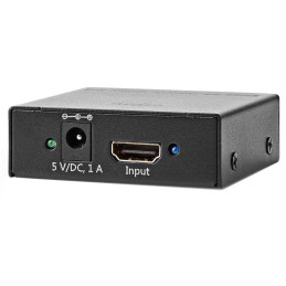 NEDIS HDMI rozbočovač/ 2x HDMI výstup/ 4K@60Hz/ 18 Gbps/ kov/ antracit