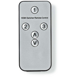 NEDIS HDMI přepínač/ 3x HDMI vstup/ 1x HDMI výstup/ 8K@60Hz/ 45 Gbps/ dálkově ovládaní/ hliník/ antracit