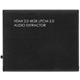 NEDIS HDMI extraktor/ HDMI vstup/ TosLink zásuvka/ 1x 3.5 mm/ 1x HDMI výstup/ 4K@60Hz/ 18 Gbps/ kov/ antracit
