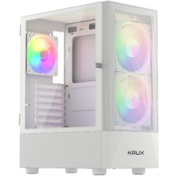Krux skříň Vako RGB/ ATX / 3x120mm RGB fan / 2xUSB 2.0 / USB 3.0 / bílá