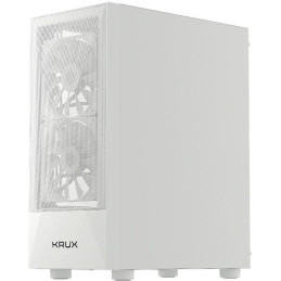Krux skříň Vako RGB/ ATX / 3x120mm RGB fan / 2xUSB 2.0 / USB 3.0 / bílá