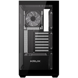Krux skříň Exo / ATX / 4x120mm RBG fan / 2xUSB 2.0 / USB-C / tvrzené sklo / černá