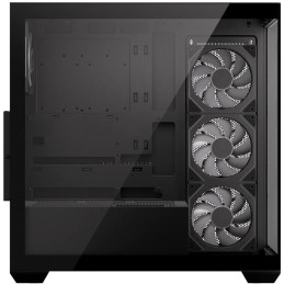 Krux skříň Exo / ATX / 4x120mm RBG fan / 2xUSB 2.0 / USB-C / tvrzené sklo / černá