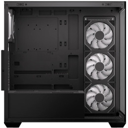 Krux skříň Exo / ATX / 4x120mm RBG fan / 2xUSB 2.0 / USB-C / tvrzené sklo / černá