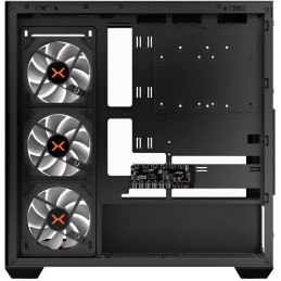 Krux skříň Exo / ATX / 4x120mm RBG fan / 2xUSB 2.0 / USB-C / tvrzené sklo / černá