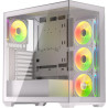 Krux Gehäuse Exo / ATX / 4x120mm RGB-Lüfter / 2xUSB 2.0 / USB-C / gehärtetes Glas / weiß