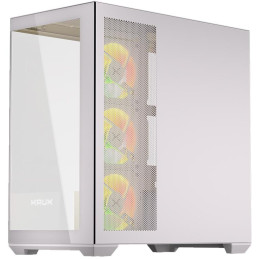 Krux skříň Exo / ATX / 4x120mm RBG fan / 2xUSB 2.0 / USB-C / tvrzené sklo / bílá
