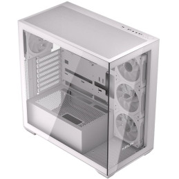 Krux skříň Exo / ATX / 4x120mm RBG fan / 2xUSB 2.0 / USB-C / tvrzené sklo / bílá