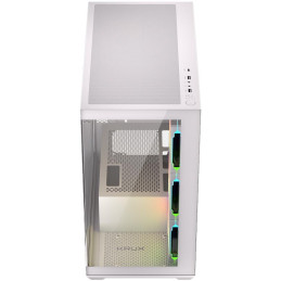 Krux skříň Exo / ATX / 4x120mm RBG fan / 2xUSB 2.0 / USB-C / tvrzené sklo / bílá