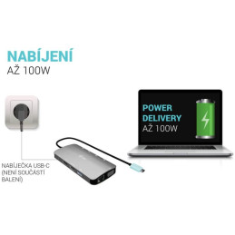 I-tec dokovací stanice USB-C Metal Nano 3x Display (DP, HDMI and VGA) Power Delivery 100 W
