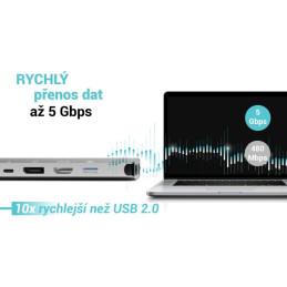 I-tec dokovací stanice USB-C Metal Nano 3x Display (DP, HDMI and VGA) Power Delivery 100 W
