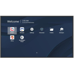 ViewSonic 43"LED Prezentační Display,3840x2160,500nits,1200:1,Android14,24/7,4GB/32GB,HDMI,USB-C,RS232,USB-A,Speaker10W