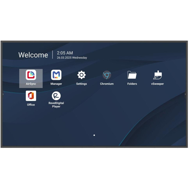 ViewSonic 65"LED Prezentační Display,3840*2160,500nits,1500:1,Android14,24/7,4GB/32GB,HDMI,USB-C,RS232,USB-A,Speaker10W