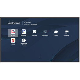 ViewSonic 86"LED Prezentační Display,3840*2160,500nits,1200:1,Android14,24/7,4GB/32GB,HDMI,USB-C,RS232,USB-A,Speaker10W