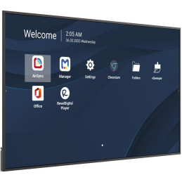 ViewSonic 86"LED Prezentační Display,3840*2160,500nits,1200:1,Android14,24/7,4GB/32GB,HDMI,USB-C,RS232,USB-A,Speaker10W