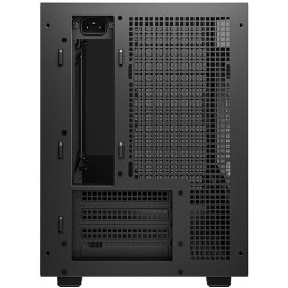 DEEPCOOL skříň CH260 WOOD / microATX / 2xUSB 3.0 / USB-C / tvrzené sklo / černá s dřevěnými prvky