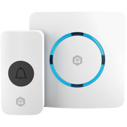 NEDIS Wi-Fi chytrý bezdrátový zvonek/ RF 433 Mhz/ síťové napájení 100 - 240 V/ 60 melodií/ Android/ iOS/ bílý