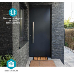 NEDIS Wi-Fi chytrý bezdrátový zvonek/ RF 433 Mhz/ síťové napájení 100 - 240 V/ 60 melodií/ Android/ iOS/ bílý