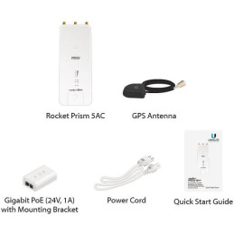 ROZBALENÉ - Ubiquiti Rocket 5AC Prism Gen2 - AP 5GHz, airMAX AC, airPrism, GPS, 3x RSMA, 1x Gbit RJ45, PoE 24V - Výprodej