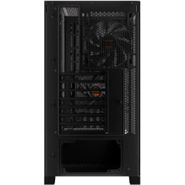 Krux skříň Palum / ATX / 2x120 mm fan / 2xUSB 2.0 / USB-C / dřevěné elementy / temperované sklo / černá