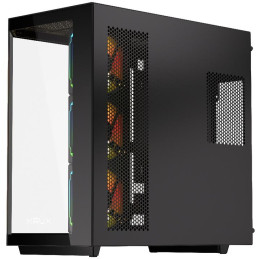 Krux skříň Empero / ATX / 4x120 mm ARBG fans / 2xUSB 2.0 / USB-C / panoramatická / černá