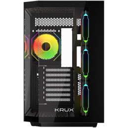 Krux skříň Empero / ATX / 4x120 mm ARBG fans / 2xUSB 2.0 / USB-C / panoramatická / černá