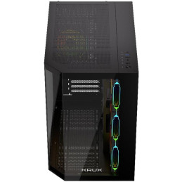 Krux skříň Empero / ATX / 4x120 mm ARBG fans / 2xUSB 2.0 / USB-C / panoramatická / černá