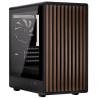 Krux Gehäuse Helio / microATX / 1x 120-mm-Lüfter / USB 3.0 / USB-C / Holzdesign / Schwarz