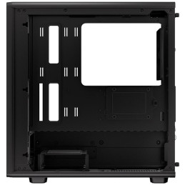 Krux skříň Helio / microATX /1x120mm fan / USB 3.0 / USB-C / dřevěný design / černá