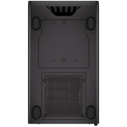 Krux skříň Helio / microATX /1x120mm fan / USB 3.0 / USB-C / dřevěný design / černá