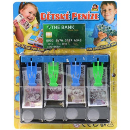 Pokladna s penězi- České, 28 x 22 cm