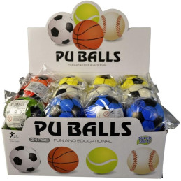 Míček fotbalový, 7,5 cm, 24 ks v boxu