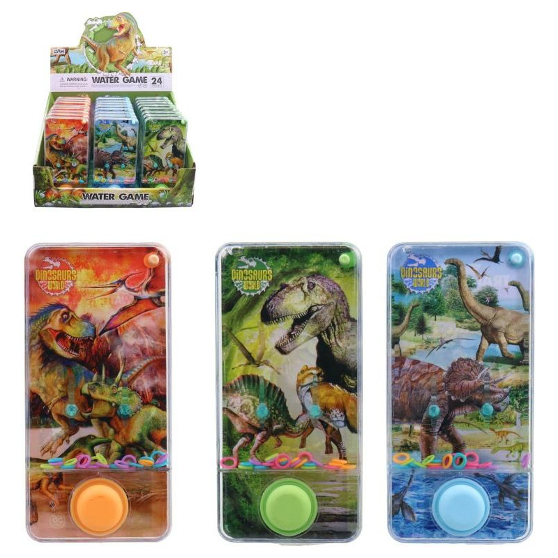 Vodní hra Jurský park, 14 x 7 x 2 cm, 24 ks v display boxu